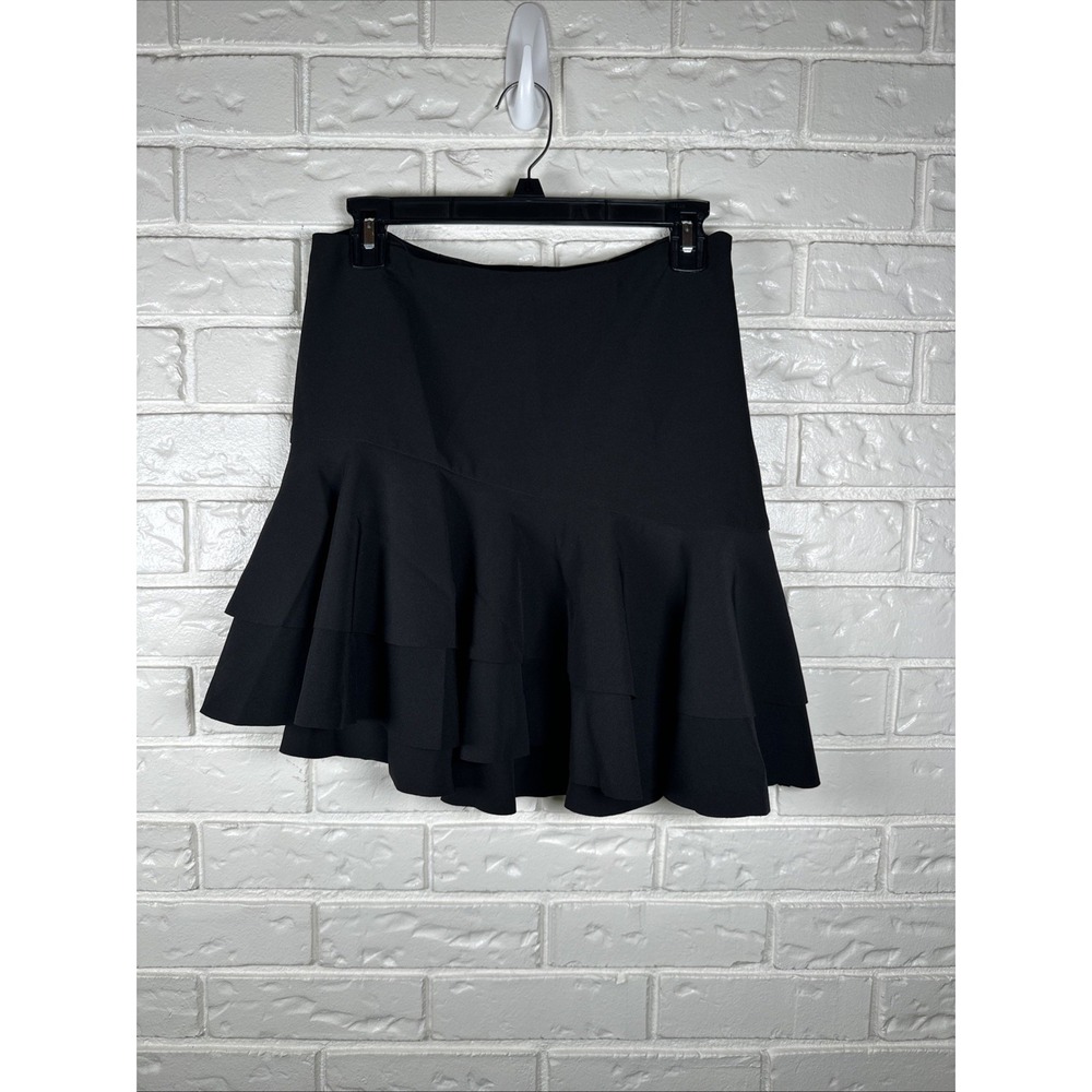 Express Size 6 Black Ruffle Hem Skirt Y2K‎ 90s Office Siren